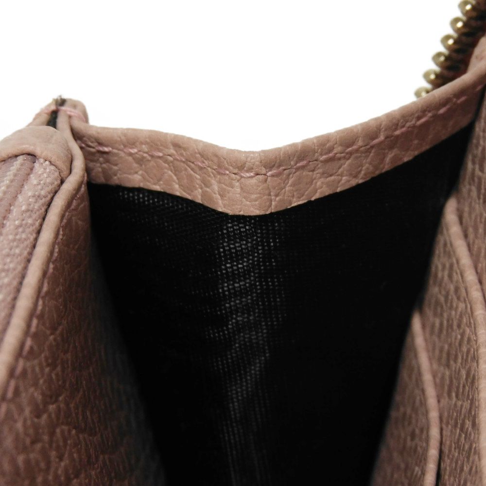 GUCCI Long Wallet Purse 449347 CAO0G 5806 Calf leather (embossed) Soft pink Interlocking G Double G zip around wallet