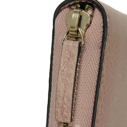 GUCCI Long Wallet Purse 449347 CAO0G 5806 Calf leather (embossed) Soft pink Interlocking G Double G zip around wallet