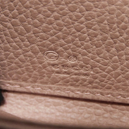 GUCCI Long Wallet Purse 449347 CAO0G 5806 Calf leather (embossed) Soft pink Interlocking G Double G zip around wallet