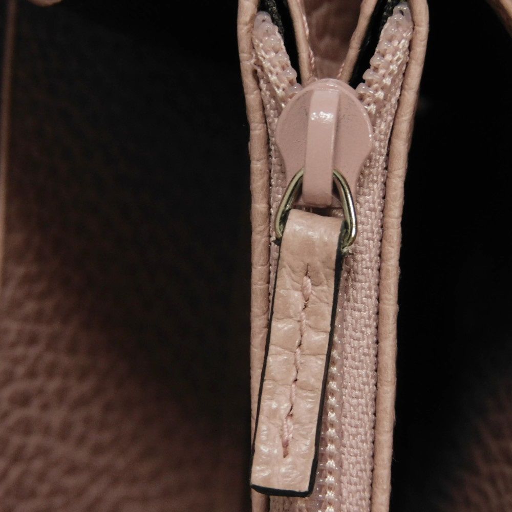 GUCCI Long Wallet Purse 449347 CAO0G 5806 Calf leather (embossed) Soft pink Interlocking G Double G zip around wallet