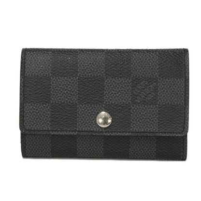 LOUIS VUITTON Key case Key holder  N62662 Damier Graffit canvas x grain leather Noir Damier Graphite Multicles 6