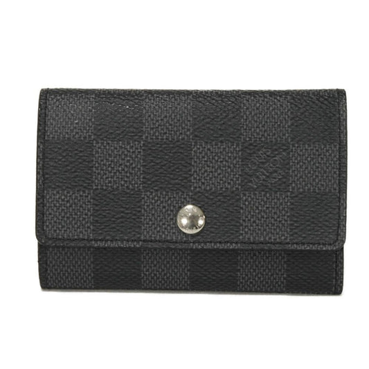 LOUIS VUITTON Key case Key holder  N62662 Damier Graffit canvas x grain leather Noir Damier Graphite Multicles 6