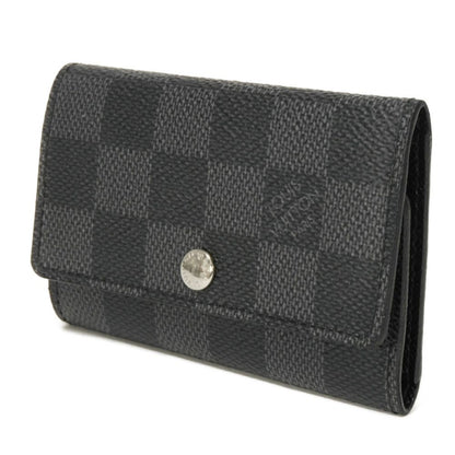 LOUIS VUITTON Key case Key holder  N62662 Damier Graffit canvas x grain leather Noir Damier Graphite Multicles 6