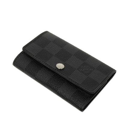 LOUIS VUITTON Key case Key holder  N62662 Damier Graffit canvas x grain leather Noir Damier Graphite Multicles 6
