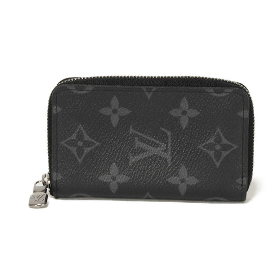 LOUIS VUITTON Coin case M81662 Monogram Eclipse canvas x grain leather Noir Monogram Eclipse Zippy Coin Purse Vertical