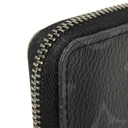 LOUIS VUITTON Coin case M81662 Monogram Eclipse canvas x grain leather Noir Monogram Eclipse Zippy Coin Purse Vertical