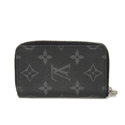LOUIS VUITTON Coin case M81662 Monogram Eclipse canvas x grain leather Noir Monogram Eclipse Zippy Coin Purse Vertical