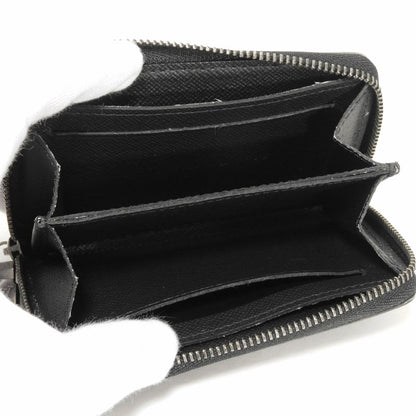LOUIS VUITTON Coin case M81662 Monogram Eclipse canvas x grain leather Noir Monogram Eclipse Zippy Coin Purse Vertical