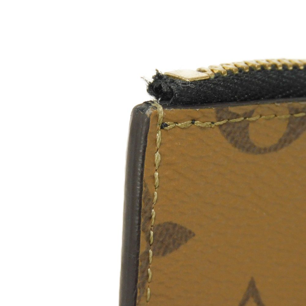 LOUIS VUITTON Coin case M81912 Monogram Reverse Canvas x Grained Leather Brown Monogram reverse Card Case Porto Cult Romy