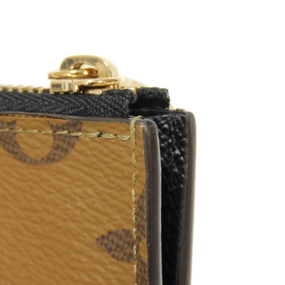 LOUIS VUITTON Coin case M81912 Monogram Reverse Canvas x Grained Leather Brown Monogram reverse Card Case Porto Cult Romy