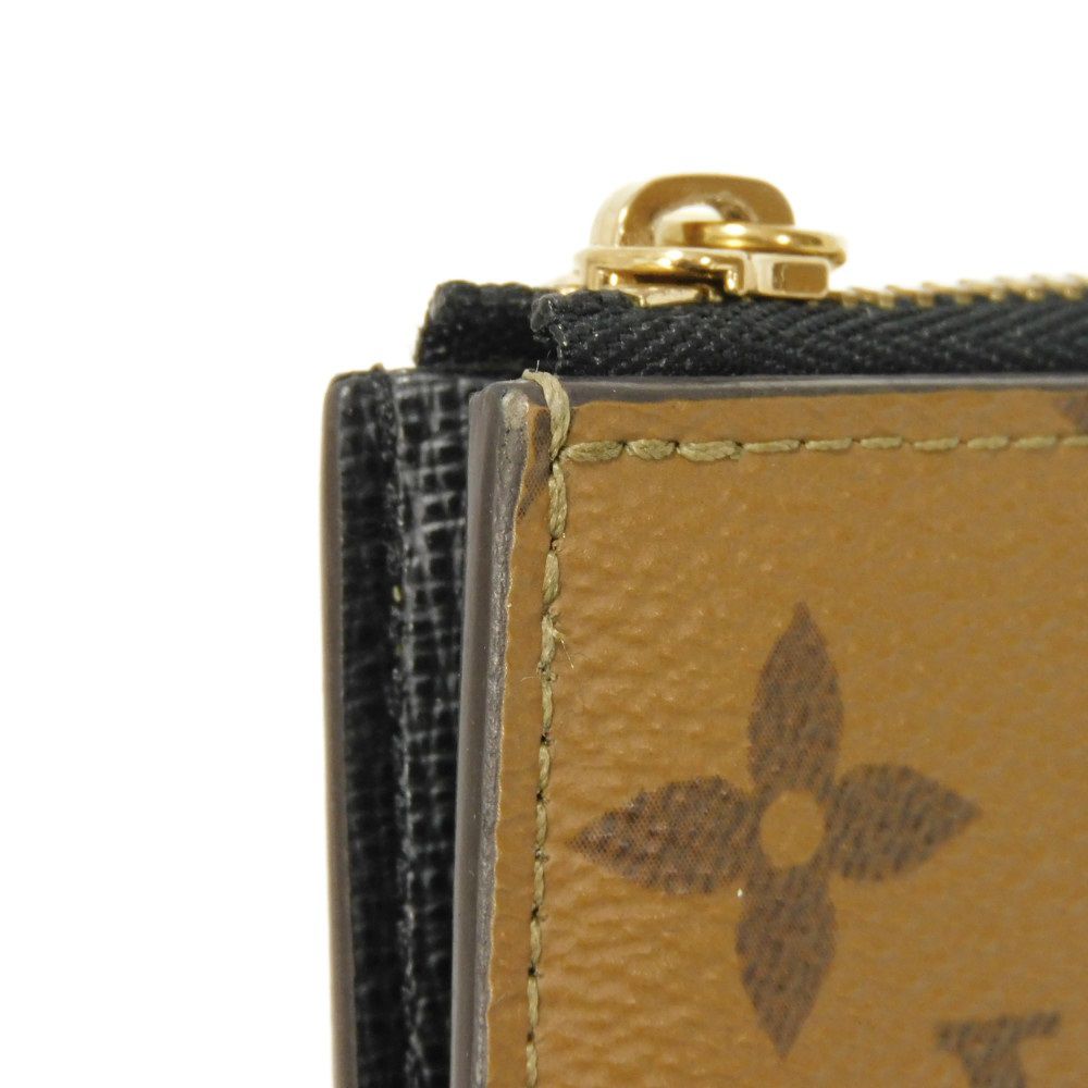 LOUIS VUITTON Coin case M81912 Monogram Reverse Canvas x Grained Leather Brown Monogram reverse Card Case Porto Cult Romy