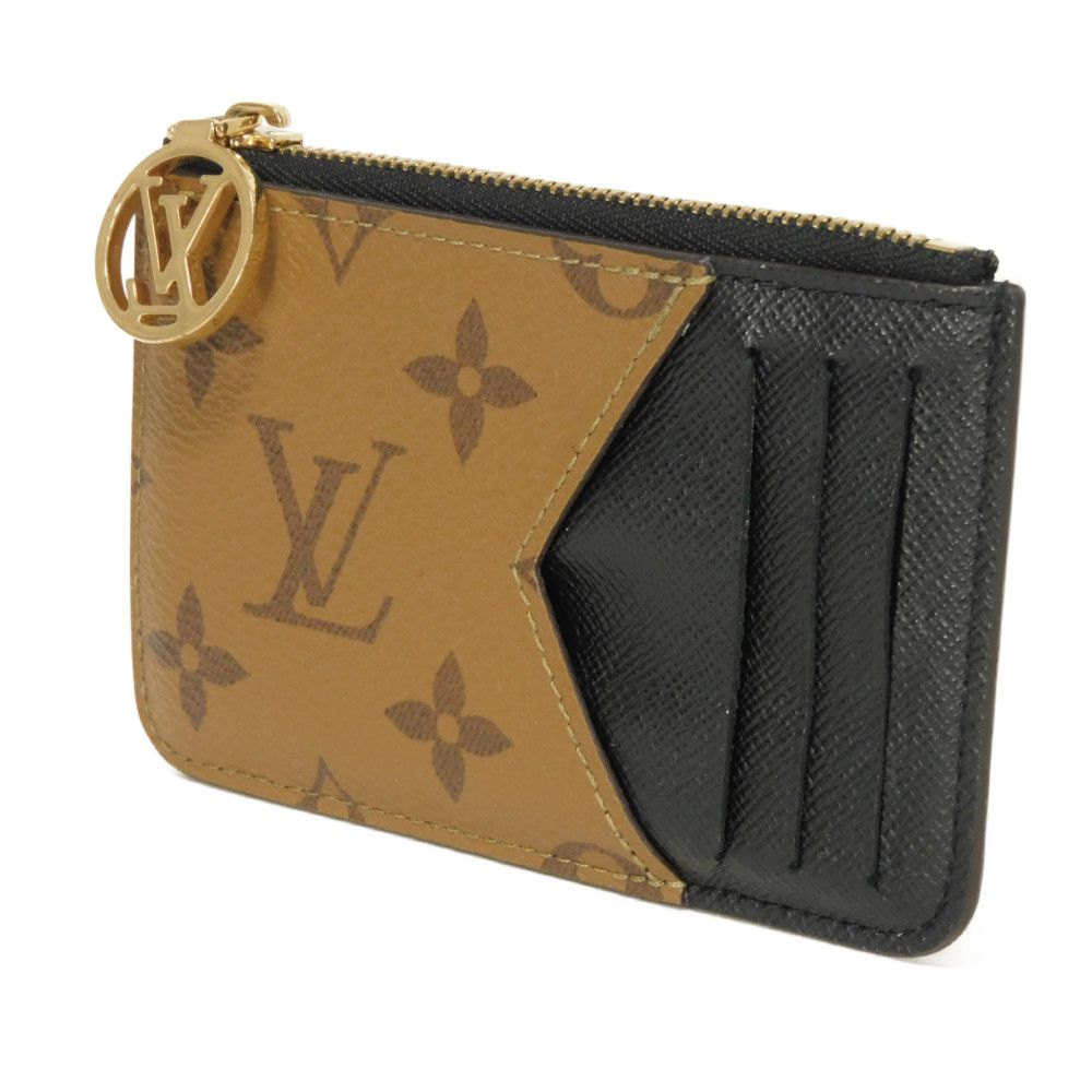 LOUIS VUITTON Coin case M81912 Monogram Reverse Canvas x Grained Leather Brown Monogram reverse Card Case Porto Cult Romy