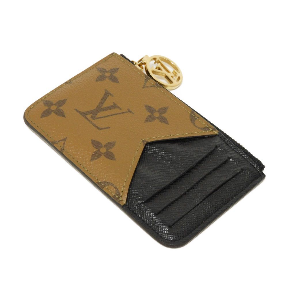 LOUIS VUITTON Coin case M81912 Monogram Reverse Canvas x Grained Leather Brown Monogram reverse Card Case Porto Cult Romy