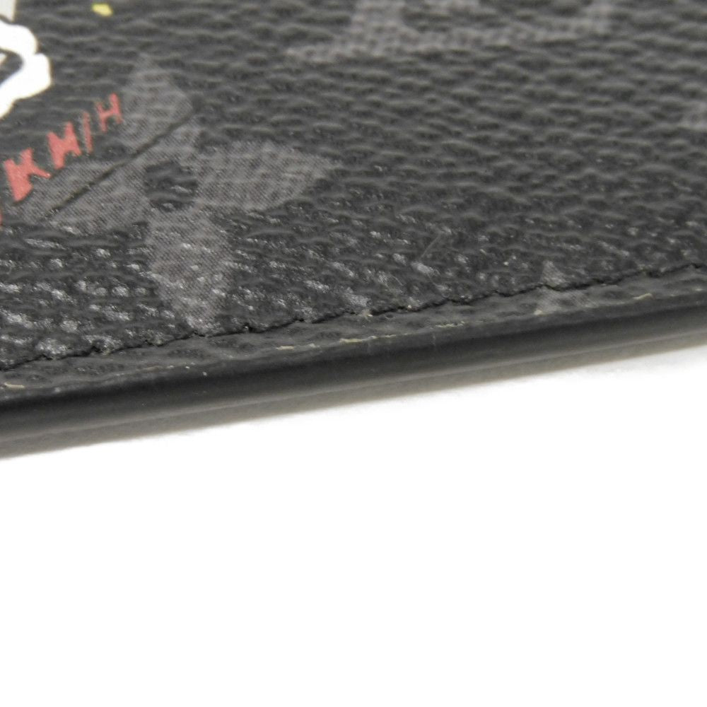 LOUIS VUITTON Coin case M80932 Monogram Eclipse Canvas (Character Print) Noir Monogram Eclipse Coin card holder