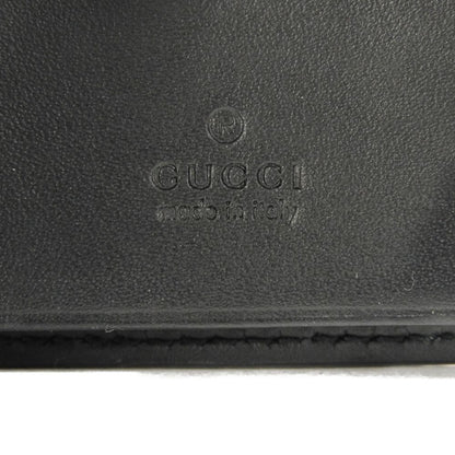 GUCCI Key case Key holder 138093 Calf leather black GG Shima Guccissima 6-ring keychain