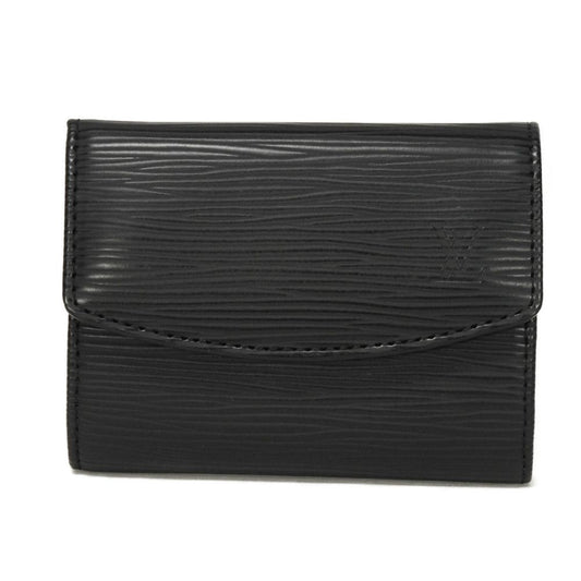 LOUIS VUITTON Coin case M63412 Epi Leather x grain leather Noir Epi Porto Monet Simple