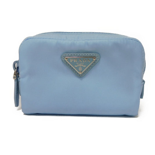 PRADA Clutch bag 1ND339 R067 F0076 recycled polyamide Light blue Triangle logo Micro Re-Nylon Pouch