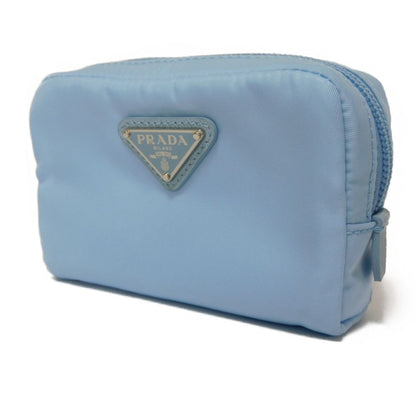 PRADA Clutch bag 1ND339 R067 F0076 recycled polyamide Light blue Triangle logo Micro Re-Nylon Pouch