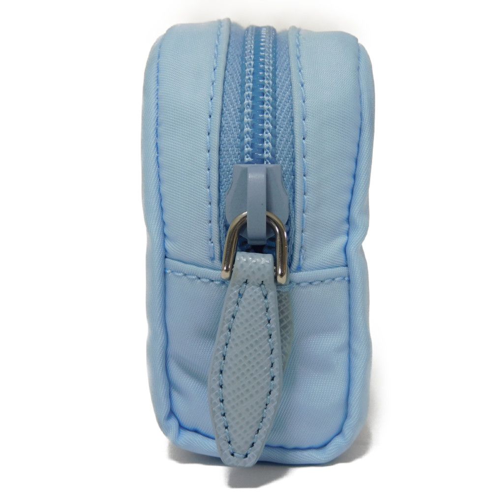 PRADA Clutch bag 1ND339 R067 F0076 recycled polyamide Light blue Triangle logo Micro Re-Nylon Pouch