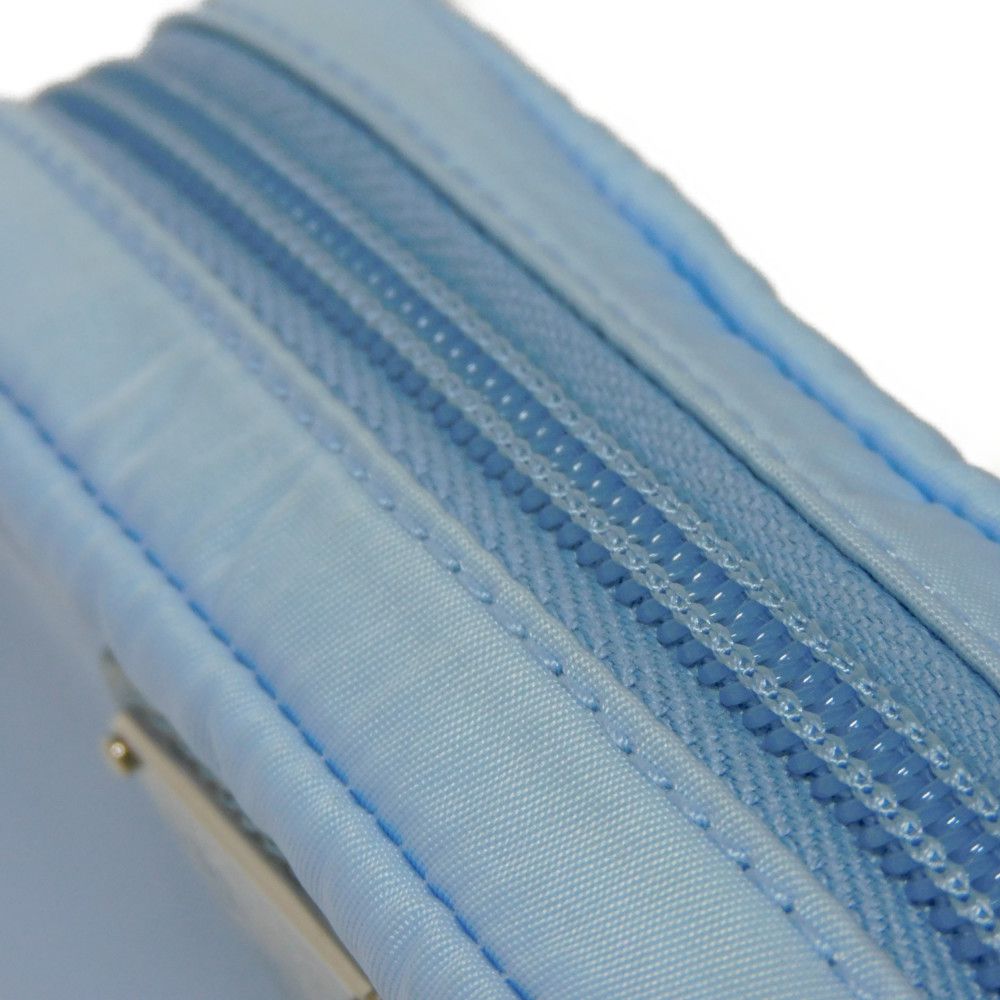 PRADA Clutch bag 1ND339 R067 F0076 recycled polyamide Light blue Triangle logo Micro Re-Nylon Pouch