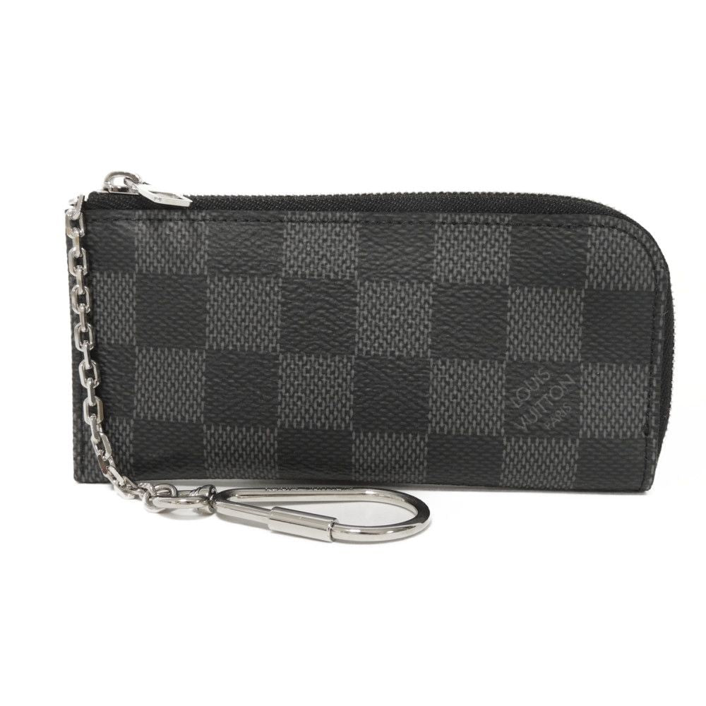 LOUIS VUITTON Coin case N61235 Damier Graphite Canvas Noir Damier Graphite Pochette cree