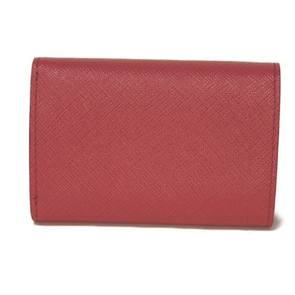 PRADA Tri-fold wallet 1MH021 ZLP F0HYI Safiano leather (stamped) Peonia x Begonia logo metal Saffiano Mini Wallet
