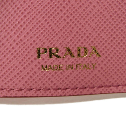 PRADA Tri-fold wallet 1MH021 ZLP F0HYI Safiano leather (stamped) Peonia x Begonia logo metal Saffiano Mini Wallet