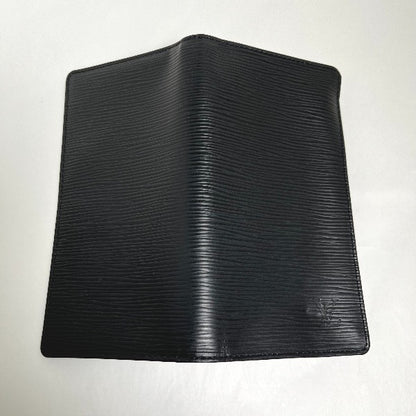 LOUIS VUITTON Long Wallet Purse M63212 Epi Leather Noir Epi Porto Cartes Crdit