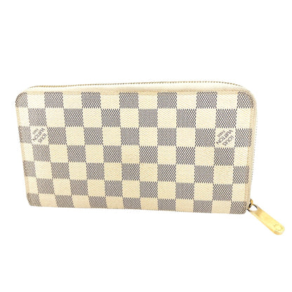 LOUIS VUITTON Long Wallet Purse N60012 Damier canvas white Damier Azur Zippy Organizer
