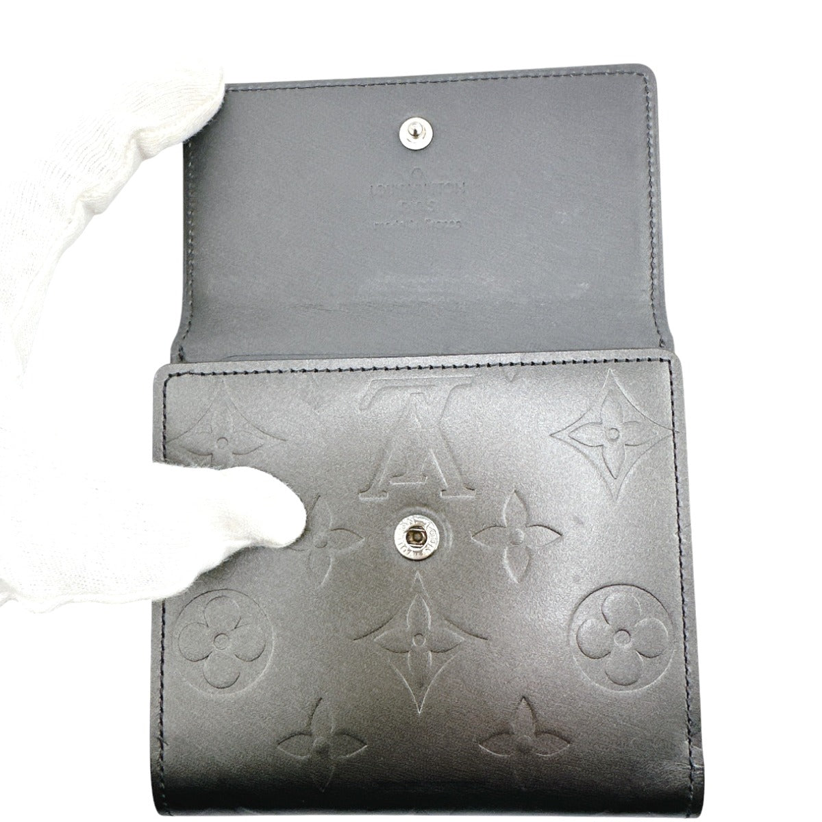LOUIS VUITTON Bifold Wallet M65112 Monogram mat Noir Monogram Porte Monnaie Billets Cartes Credit