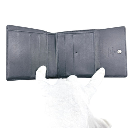 LOUIS VUITTON Bifold Wallet M65112 Monogram mat Noir Monogram Porte Monnaie Billets Cartes Credit