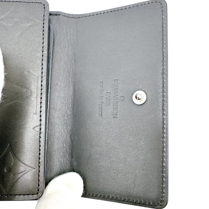 LOUIS VUITTON Bifold Wallet M65112 Monogram mat Noir Monogram Porte Monnaie Billets Cartes Credit