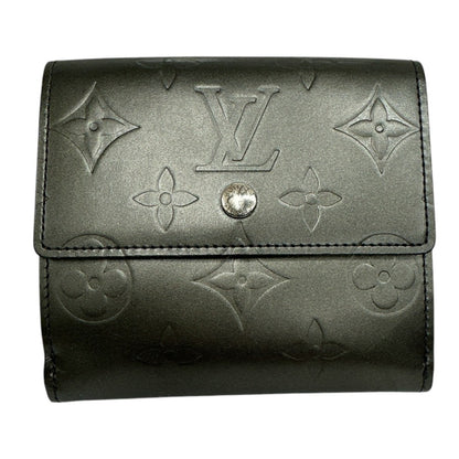 LOUIS VUITTON Bifold Wallet M65112 Monogram mat Noir Monogram Porte Monnaie Billets Cartes Credit