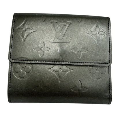 LOUIS VUITTON Bifold Wallet M65112 Monogram mat Noir Monogram Porte Monnaie Billets Cartes Credit