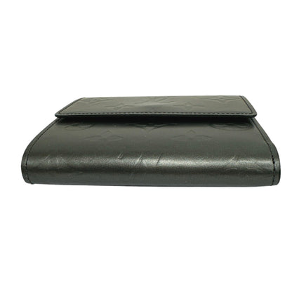 LOUIS VUITTON Bifold Wallet M65112 Monogram mat Noir Monogram Porte Monnaie Billets Cartes Credit