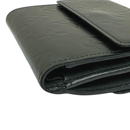LOUIS VUITTON Bifold Wallet M65112 Monogram mat Noir Monogram Porte Monnaie Billets Cartes Credit