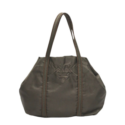 PRADA Handbag BR0977 Nylon khaki Logo embroidery