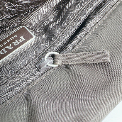 PRADA Handbag BR0977 Nylon khaki Logo embroidery