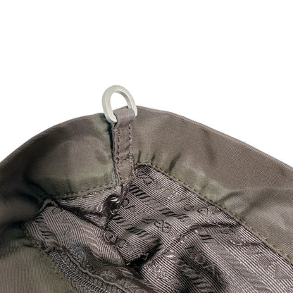 PRADA Handbag BR0977 Nylon khaki Logo embroidery