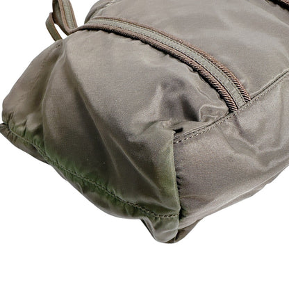 PRADA Handbag BR0977 Nylon khaki Logo embroidery