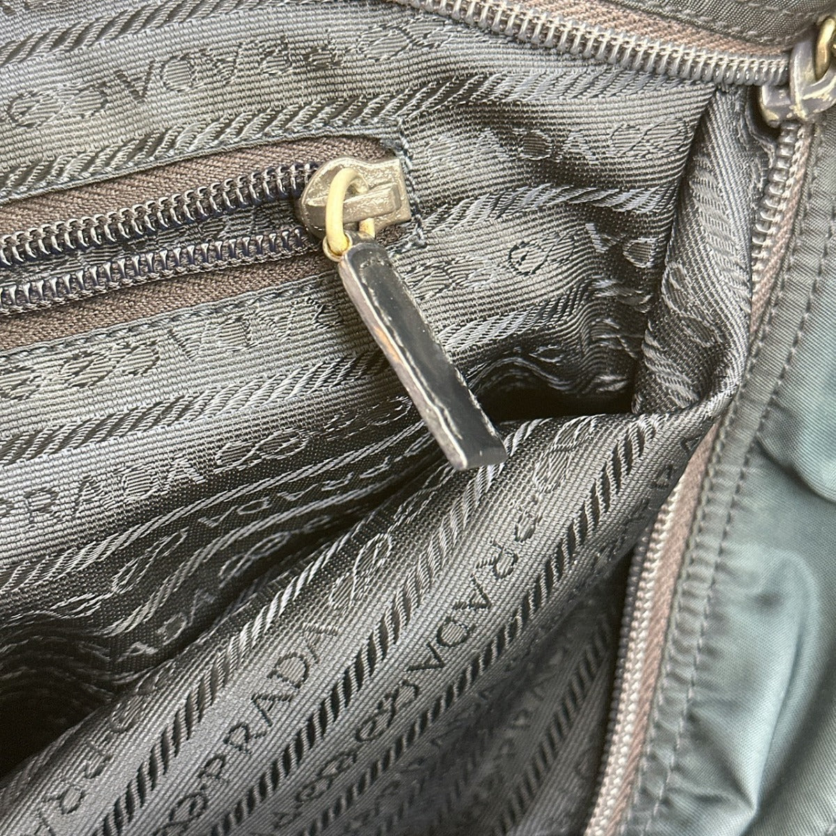 PRADA Tote Bag Nylon blue Commuting to school Large enough to fit A4 size paper