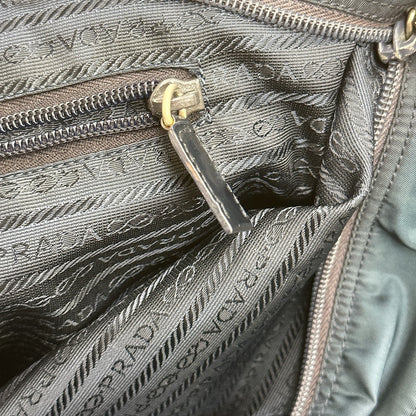PRADA Tote Bag Nylon blue Commuting to school Large enough to fit A4 size paper