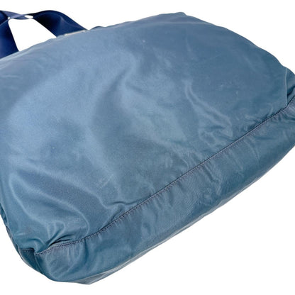 PRADA Tote Bag Nylon blue Commuting to school Large enough to fit A4 size paper