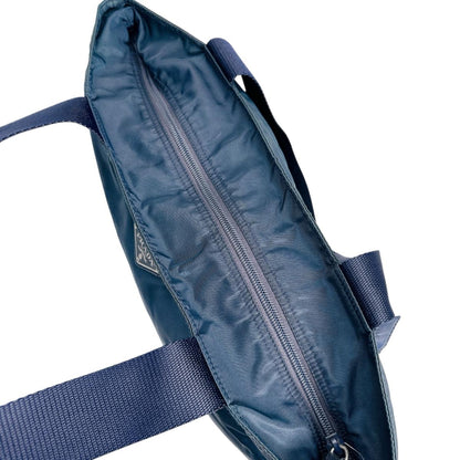 PRADA Tote Bag Nylon blue Commuting to school Large enough to fit A4 size paper
