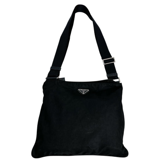 PRADA Shoulder Bag Nylon black lightweight Crossbody