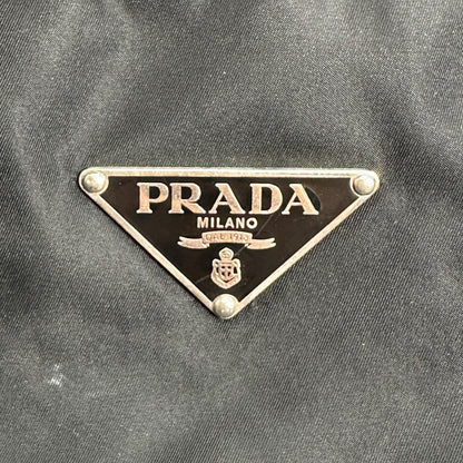 PRADA Boston Duffel bag Nylon black Plain Travel bag Duffle bag