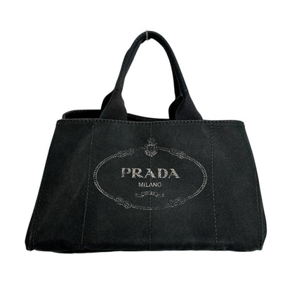 PRADA Tote Bag IBG642 canvas black L size Kanapa GM L