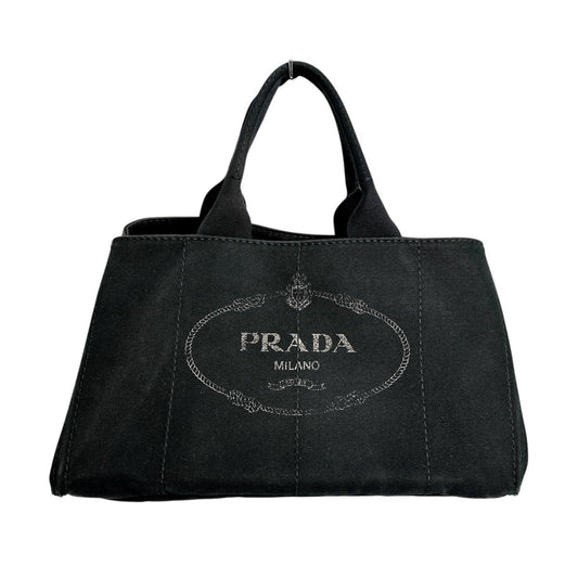 PRADA Tote Bag IBG642 canvas black L size Kanapa GM L