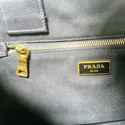 PRADA Tote Bag IBG642 canvas black L size Kanapa GM L