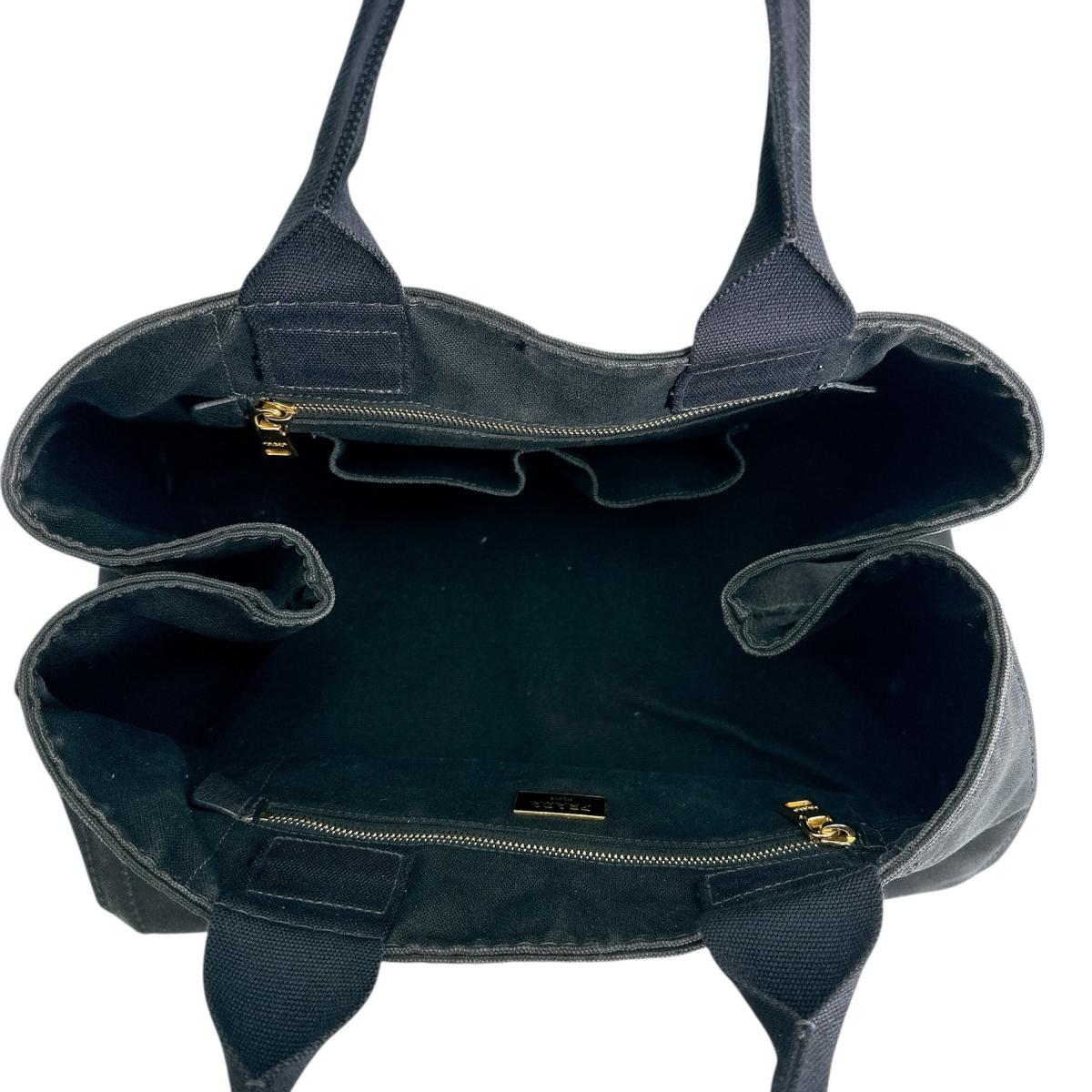PRADA Tote Bag IBG642 canvas black L size Kanapa GM L
